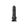 Miękkie silikonowe żylaste czarne dildo przyssawka 23 cm - 3