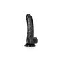 Miękkie silikonowe żylaste czarne dildo przyssawka 23 cm - 4