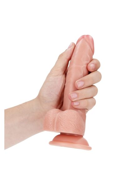 Realistyczne silikonowe żylaste cieliste dildo przyssawka 23 cm - 6