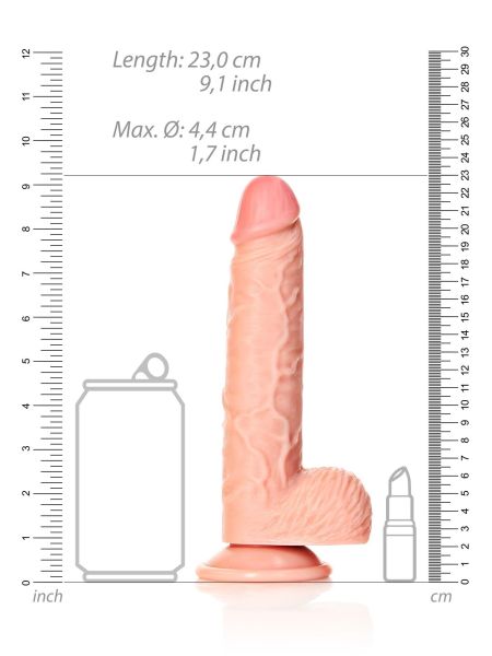 Dildo realistyczne cieliste z przyssawką 23 cm - 7