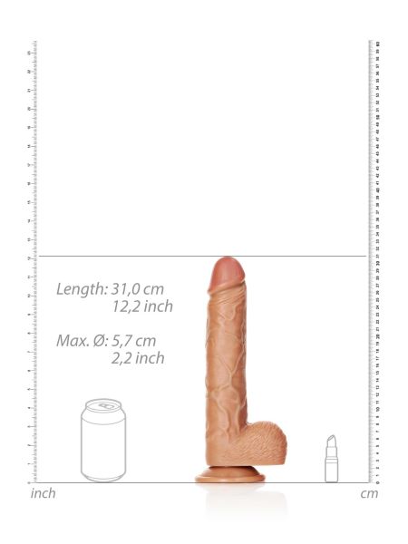 Żylaste dildo duże realistyczne z przyssawką 31 cm - 7