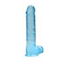 Żylaste duże dildo z przyssawką i jądrami 24 cm - 4