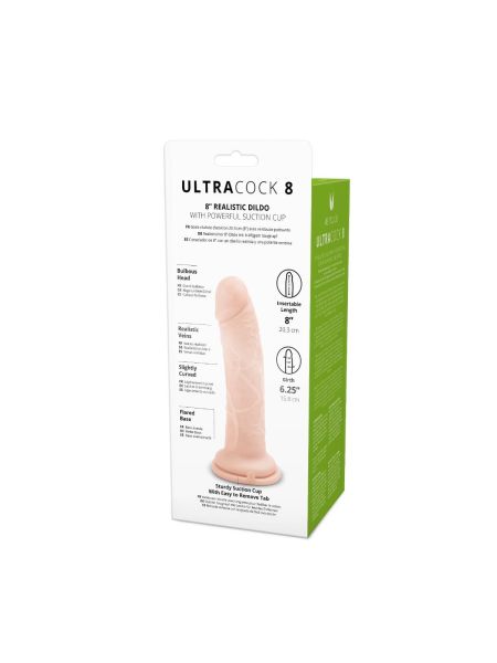 Dildo duże realistyczne z mocną przyssawką 20 cm - 5