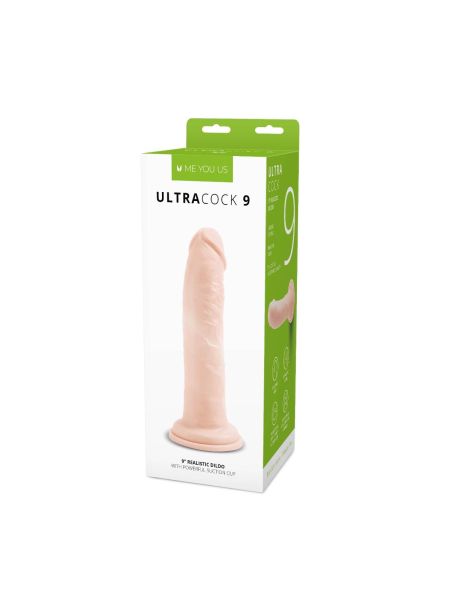 Miękkie realistyczne żylaste dildo z przyssawką 23 cm - 2