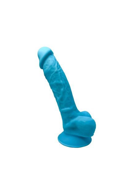 Dildo żylaste wielkie z przyssawką i jądrami 18 cm - 2