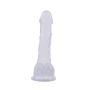 Żylaste transparentne dildo z przyssawka 19,5 cm - 3