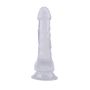 Żylaste transparentne dildo z przyssawka 19,5 cm - 5