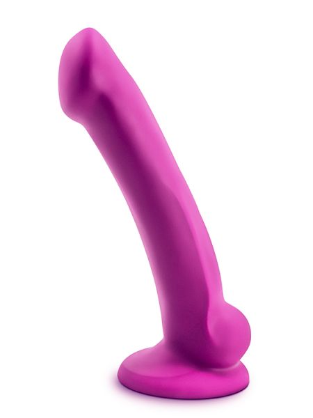 Różowe gładkie silikonowe dildo z przyssawka 16,5 cm - 4