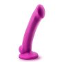 Różowe gładkie silikonowe dildo z przyssawka 16,5 cm - 13