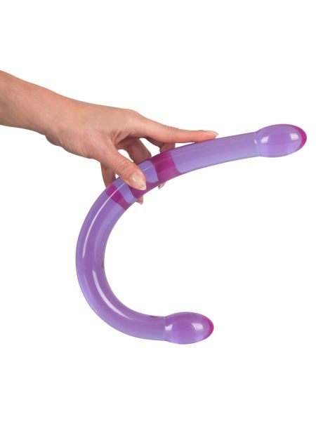 Długie silikonowe giętkie dildo do podwójnej penetracji 44 cm - 9