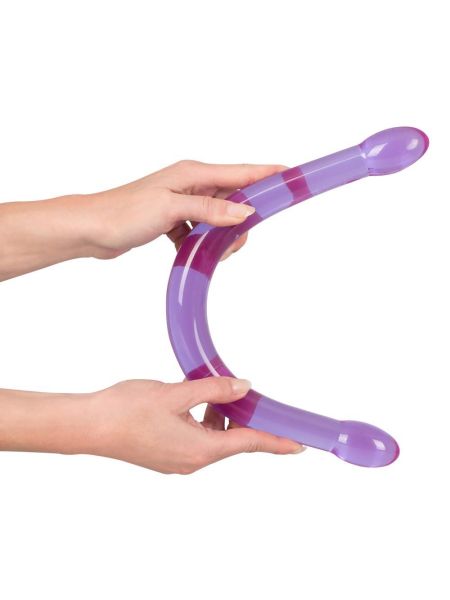 Długie silikonowe giętkie dildo do podwójnej penetracji 44 cm - 14