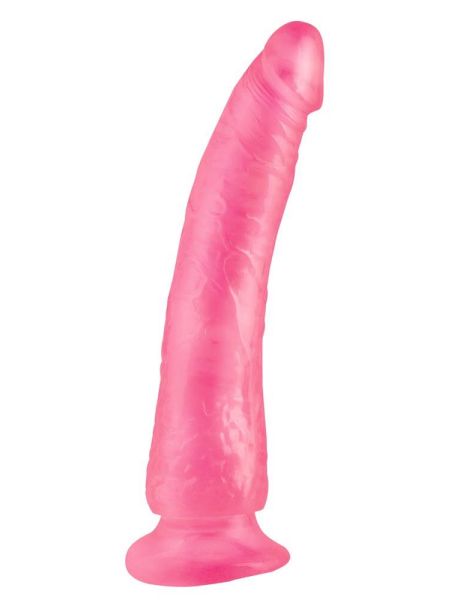 Penis różowe silikonowe żylaste dildo przyssawka 17,5cm - 4