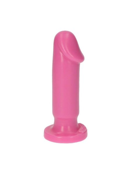 Dildo różowe gładki trzon z mocną przyssawką 15 cm - 14