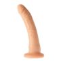 Dildo z przyssawką realistyczny zakrzywiony cielisty penis - 5