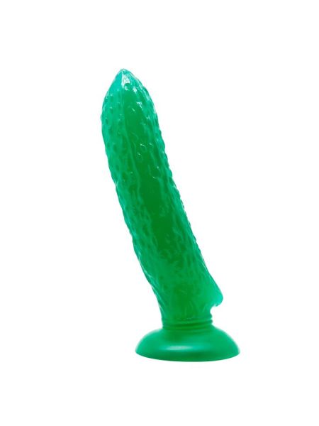 Dildo fikuśny ogórek chropowata tekstura 17 cm