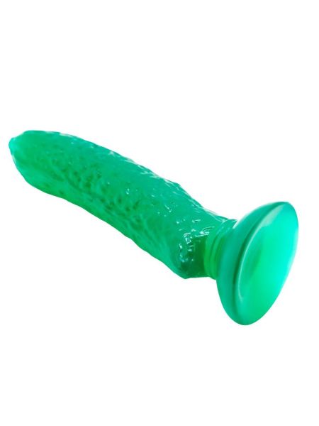 Dildo fikuśny ogórek chropowata tekstura 17 cm - 4