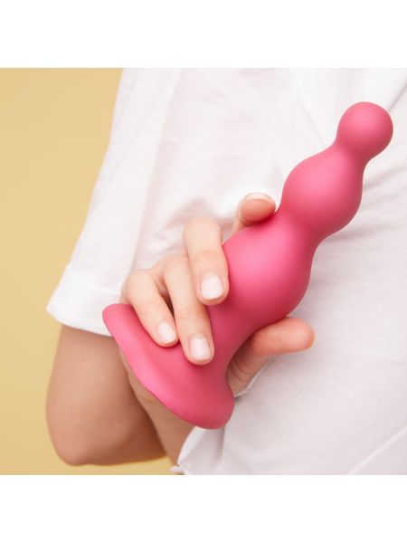 Różowe dildo do strap-ona ostry sex silikonowy - 3