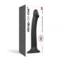 Miękkie gładkie czarne dildo z przyssawką 18 cm - 9