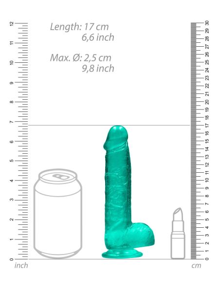 Dildo zielone do penetracji pochwy i anusa 17 cm - 4