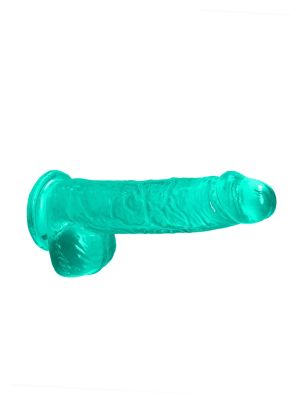 Dildo zielone do penetracji pochwy i anusa 17 cm