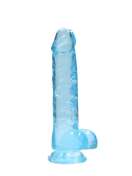 Żylaste dildo gumowe silikonowe z przyssawką 21 cm - 2