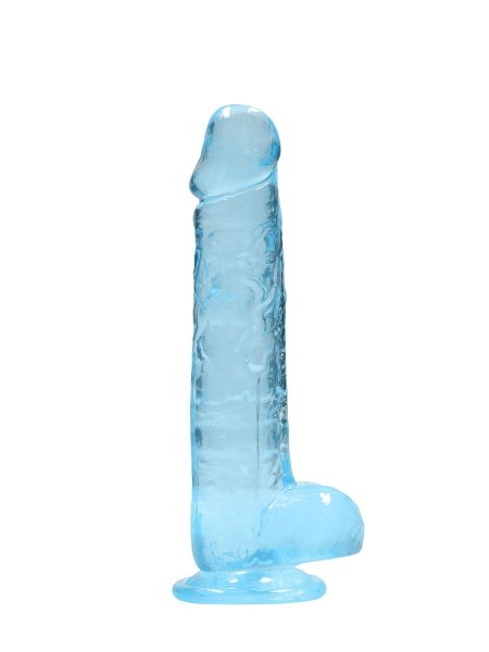 Żylaste dildo gumowe silikonowe z przyssawką 21 cm - 5