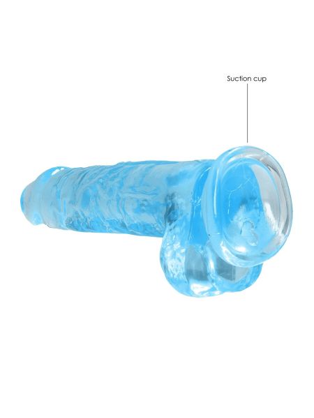 Żylaste dildo gumowe silikonowe z przyssawką 21 cm - 6