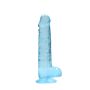 Żylaste dildo gumowe silikonowe z przyssawką 21 cm - 6