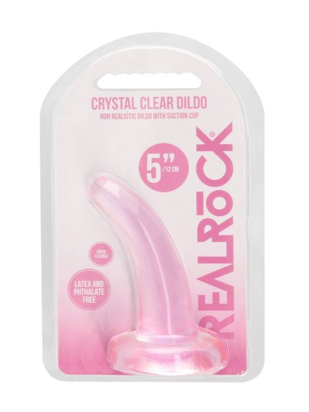 Zakrzywione dildo małe z mocną przyssawką 12 cm