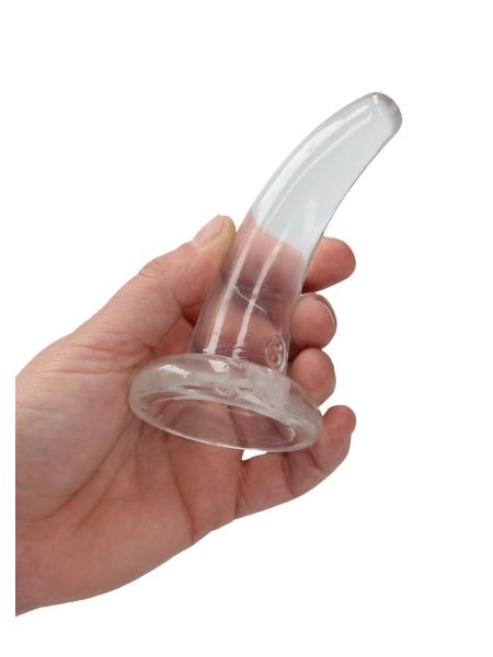 Dildo lekko zagięte małe przezroczyste sex 12 cm - 3