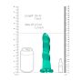 Dildo spiralne zielone gumowe z przyssawką 17 cm - 7