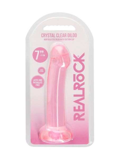 Różowe dildo gładkie z mocną przyssawką 18 cm