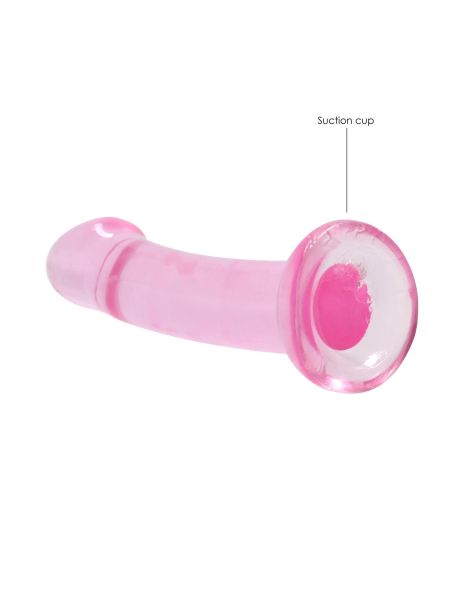 Różowe dildo gładkie z mocną przyssawką 18 cm - 4