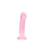 Różowe dildo gładkie z mocną przyssawką 18 cm - 3