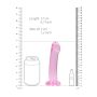 Różowe dildo gładkie z mocną przyssawką 18 cm - 6