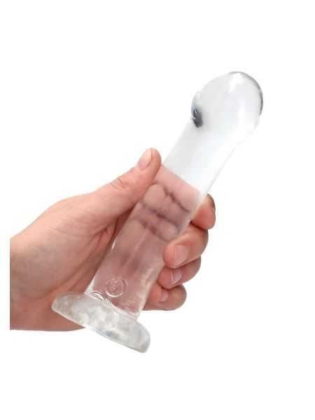 Dildo proste lekko zagięte z przyssawką 16,6 cm - 3