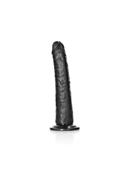 Czarne silikonowe dildo z mocną przyssawką 22,5 cm - 4