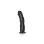 Dildo czarne silikonowe z mocną przyssawką 25 cm - 4