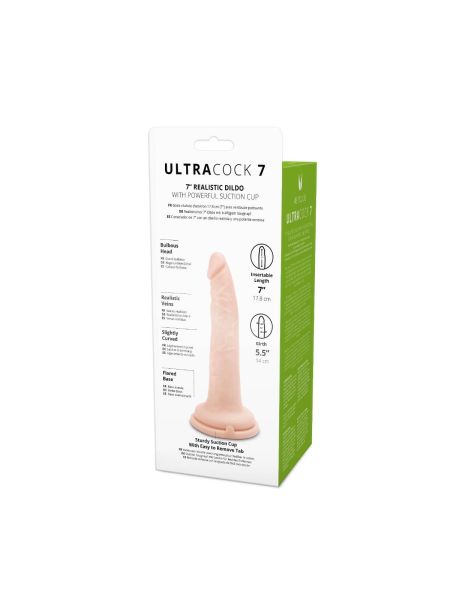 Dildo gruby żylasty penis realistyczny przyssawka 18 cm - 5