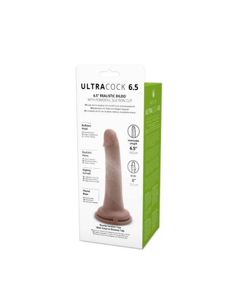 Penis realistyczny silikonowy z przyssawką 16,5 cm - 5