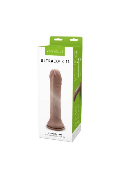 Dildo gruby żylasty penis realistyczny przyssawka 28 cm - 2