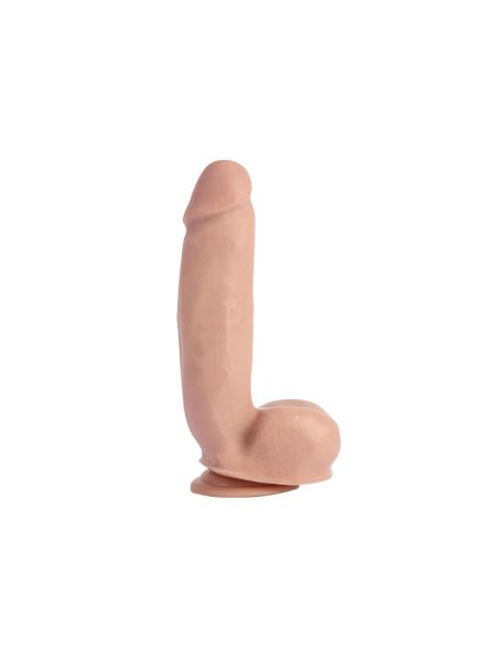 Miły w dotyku żylasty penis z przyssawką 21 cm - 2