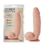 Miły w dotyku żylasty penis z przyssawką 21 cm - 2