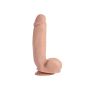 Miły w dotyku żylasty penis z przyssawką 21 cm - 3