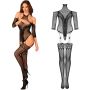 Strój erotyczny koronka bodystocking czarne S/M/L - 4