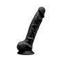 Czarne dildo duży gruby żylasty penis z przyssawką 20cm - 3