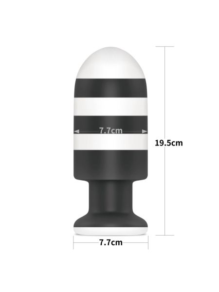 Plug zatyczka analna silikonowa korek analny gruby 19,5 cm - 3