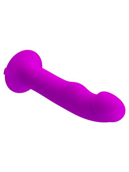 Dildo z przyssawką wibrator analny waginalny 12 trybów pulsacji wibracji - 7