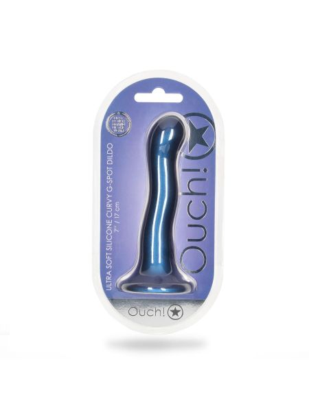 Silikonowe profilowane dildo do stymulacji punktu G strapon17 cm - 2