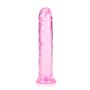 Różowe żelowe dildo z przyssawką waginalne i analne 22 cm - 2